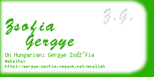 zsofia gergye business card